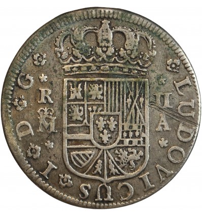 2 Réaux Philippe V de Bourbon 1724 Madrid- Espagne Argent - Royaume d'Espagne