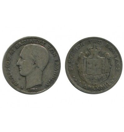 1 Drachme Georges Ier Grèce Argent