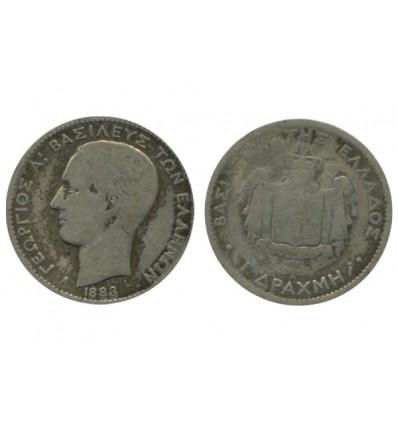 1 Drachme Georges Ier Grèce Argent