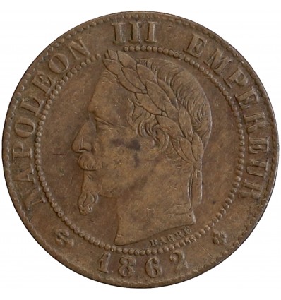 Avers : tête de Napoléon III tête laurée à gauche