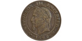 Avers : tête de Napoléon III tête laurée à gauche