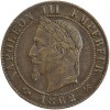 Avers : tête de Napoléon III tête laurée à gauche