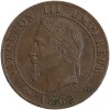 Avers : tête laurée de Napoléon III à gauche