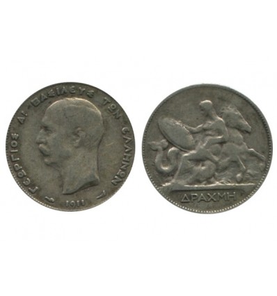 1 Drachme Georges Ier Grèce Argent