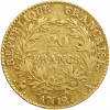 Revers : 20 / FRANCS, au centre, dans une couronne formée de deux branches d'olivier