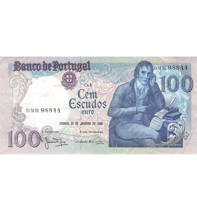 Avers : portrait du poète Manuel Maria Barbosa du Bocage
