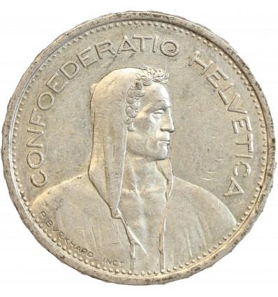 5 Francs Berger Suisse Argent - Confédération