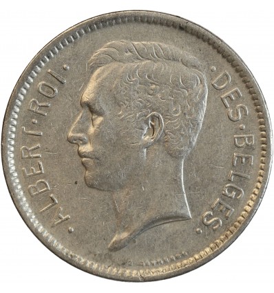 5 Francs Albert Ier - Légende Française - Belgique