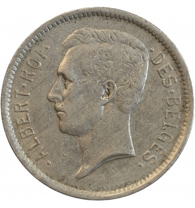 5 Francs Albert Ier - Légende Française - Belgique