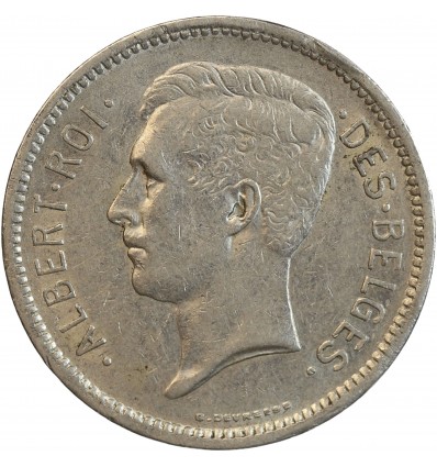 5 Francs Albert Ier - Légende Française - Belgique