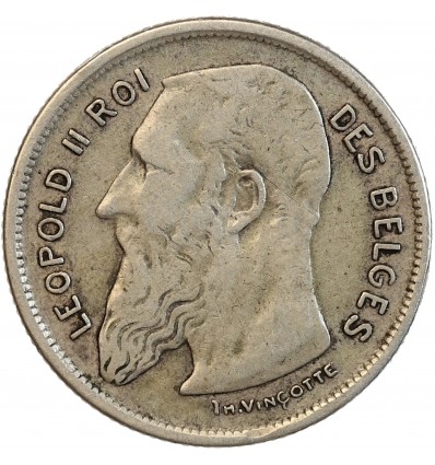 2 Francs Léopold II - Légende Française - Belgique Argent