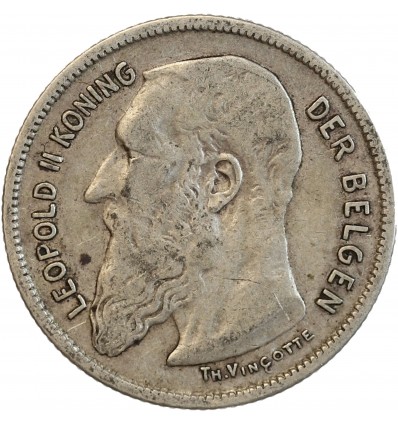 2 Frank Léopold II - Légende Flamande - Belgique Argent