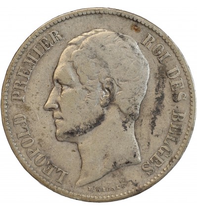5 Francs Léopold Ier - Belgique Argent