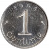 Revers : 1964 / 1 encadré par les différents / centime en lettres cursives