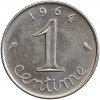 Revers : 1964 / 1 encadré par les différents / centime en lettres cursives