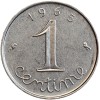 Revers : 1965 / 1 encadré par les différents / centime en lettres cursives