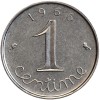 Revers : 1966 / 1 encadré par les différents / centime en lettres cursives