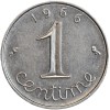 Revers : 1966 / 1 encadré par les différents / centime en lettres cursives