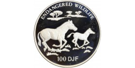 100 Francs - Faune en Danger - Le Zèbre  Djibouti Argent