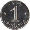 Revers : 1975 / 1 encadré par les différents / centime en lettres cursives