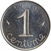 Revers : 1983 / 1 encadré par les différents / centime en lettres cursives