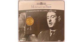 Pièce de 2 euros France 2010 commémorant le 70ème anniversaire de l'appel lancé le 18 juin 1940
