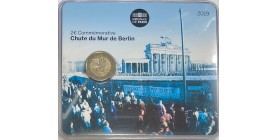 Pièce de 2 euros France 2019 qui commémore le 30éme anniversaire de la chute du mur de Berlin