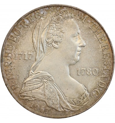Pièce en argent commémorant le 250ème anniversaire de la naissance de l'imperatrice Marie-Thérèse