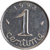 Revers : 1993 / 1 encadré par les différents / centime en lettres cursives