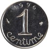 Revers : 1996 / 1 encadré par les différents / centime en lettres cursives