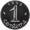 Revers : 1993 / 1 encadré par les différents / centime en lettres cursives