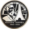 Revers : portrait de Gustave Eiffel et silhouette de la tour Eiffel