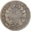 5 Francs Napoléon Ier Tête Laurée - Revers Empire