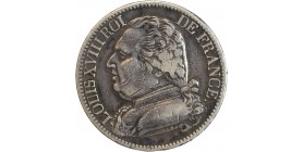 5 Francs Louis XVIII - Buste Habillé