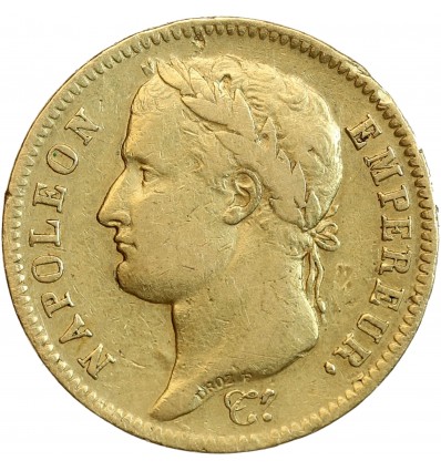 40 Francs Napoléon Ier Tête Laurée - Revers Empire
