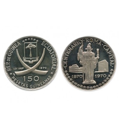 150 Pesetas Guinée Equatoriale Argent