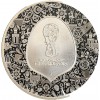 Revers : trophée et nom de la compétition dans le logo officiel "FIFA WORLD CUP RUSSIA 2018"