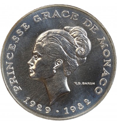 Avers : tête nue de Grace de Monaco à gauche