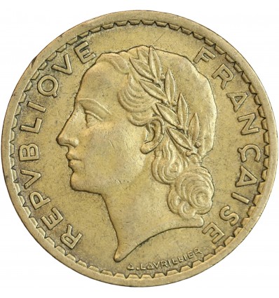 5 Francs Lavrillier Bronze Aluminium Gouvernement Provisoire