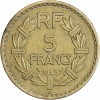 5/FRANCS dans une couronne de lauriers ornée de 7 bagues