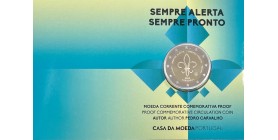 Pièce de 2 euros commémorative du Portugal 2025, sur le thème du scoutisme international.