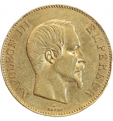 Avers : tête nue de Napoléon III Empereur à droite