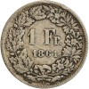 Revers : 1 Fr. / 1861 dans une couronne composite