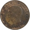 Avers : tête nue de Napoléon III à gauche