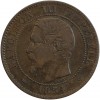 Avers : tête nue de Napoléon III à gauche
