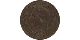 Avers : tête nue de Napoléon III à gauche