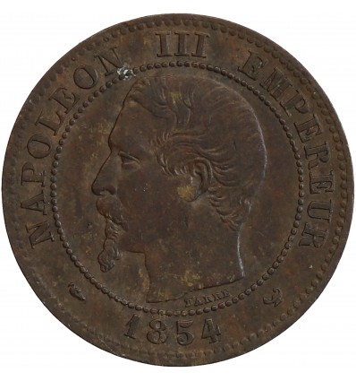 Avers : tête nue de Napoléon III à gauche