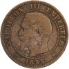 Avers : tête nue de Napoléon III à gauche