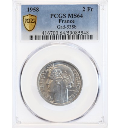 2 Francs Morlon Aluminium - PCGS MS64