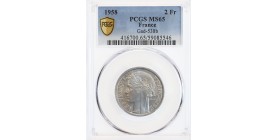 2 Francs Morlon Aluminium - PCGS MS65